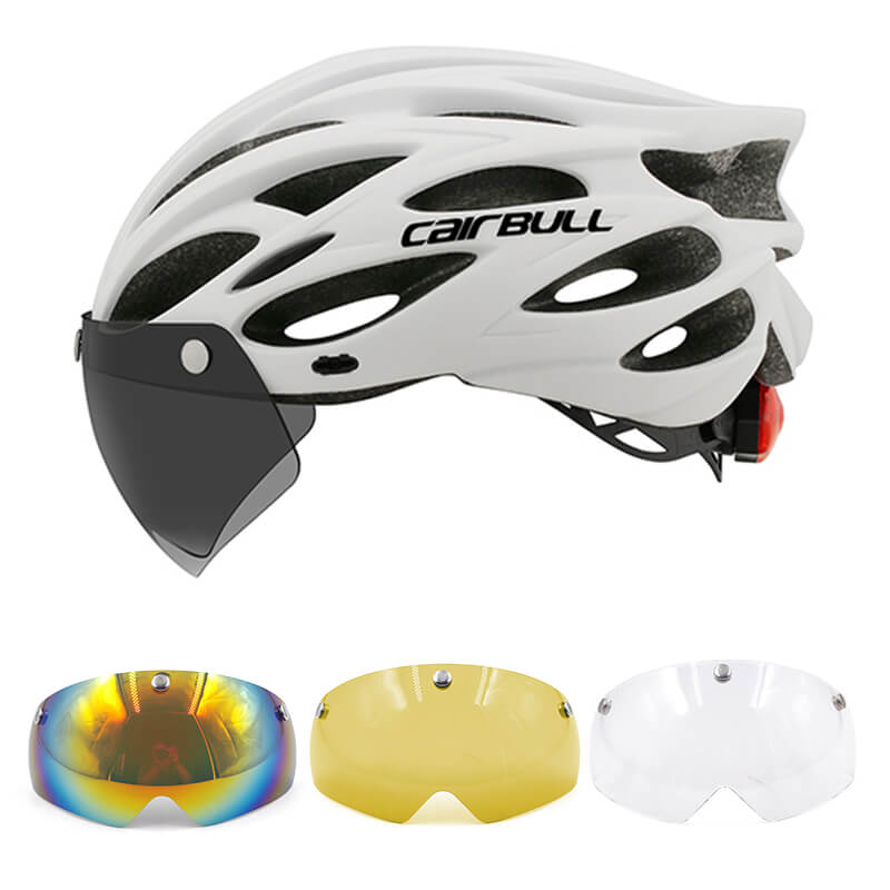 Casque De Vélo Kuashidai Avec Visière Magnétique - Unisexe - Taille Réglable 54-62 Cm - 18 Trous De Ventilation - Couleurs Assorties - 2