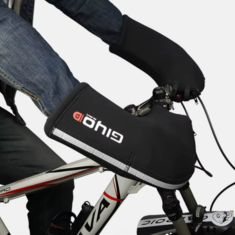 Mitaines De Guidon Vélo Hiver MPS - Coupe-vent Imperméables - The Fast One Delivery Guy - Noir