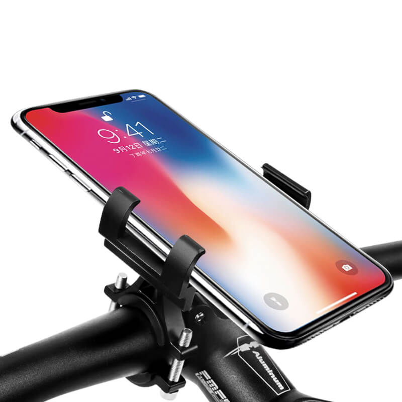 Porte Téléphone Vélo Avec Éclairage LED, Batterie Externe Et Klaxon - 3 En 1