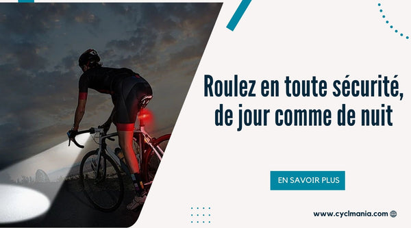 Cycliste équipé d’un eclairage velo puissant roulant de nuit pour une visibilité optimale et une sécurité renforcée.