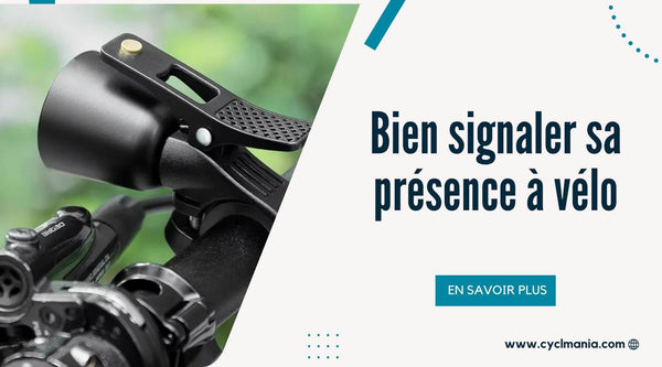 Cycliste utilisant une sonnette velo pour signaler sa présence