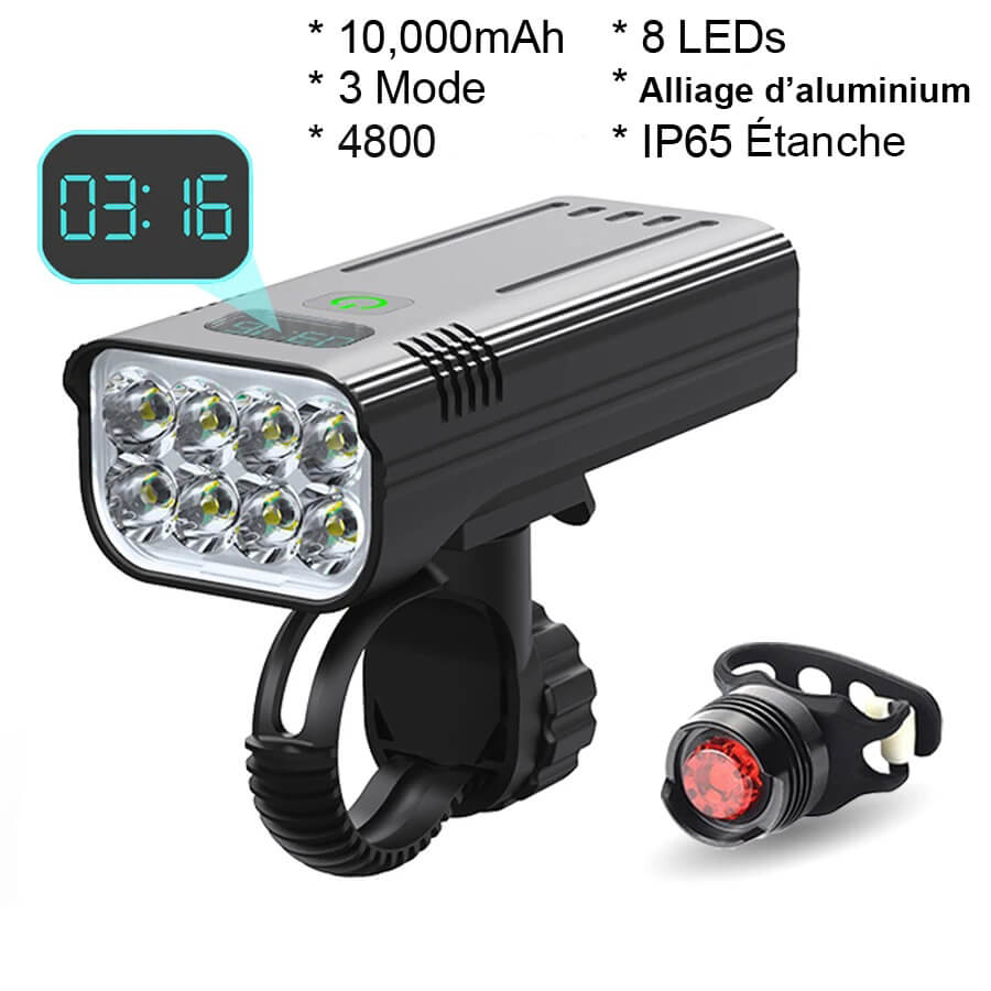 Lot De 2 Feux Arrière LED Vélo - Rechargeables USB - Sécurité Nocturne