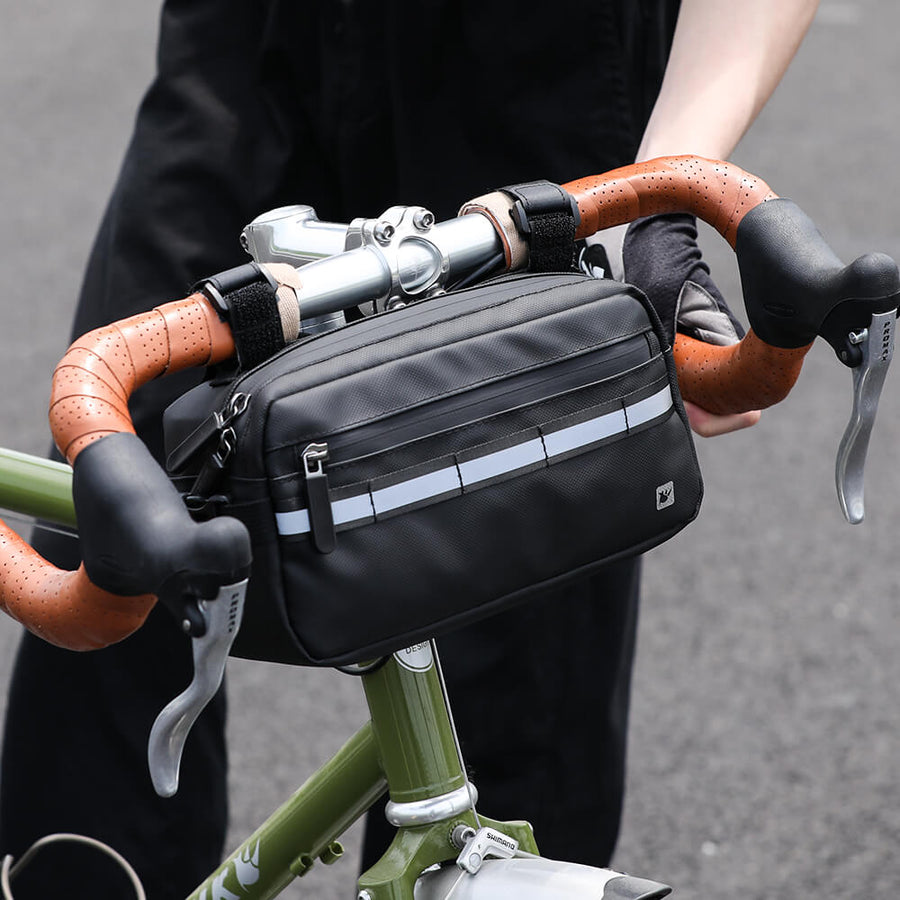 Sacoche De Guidon Vélo Orange - Neuve - Pratique Et Légère