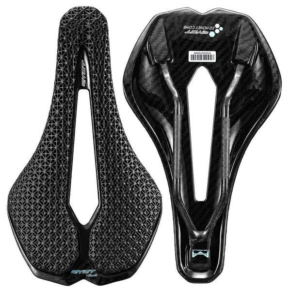 Selle de vélo en carbone ultralégère imprimée en 3D, 142mm, selles de course VTT de route super légères, coussin de siège de vélo, pièces de siège de cyclisme 18 Selle de vélo en carbone ultralégère imprimée en 3D, 142mm, selles de course VTT de route super légères, coussin de siège de vélo, pièces de siège de cyclisme 18