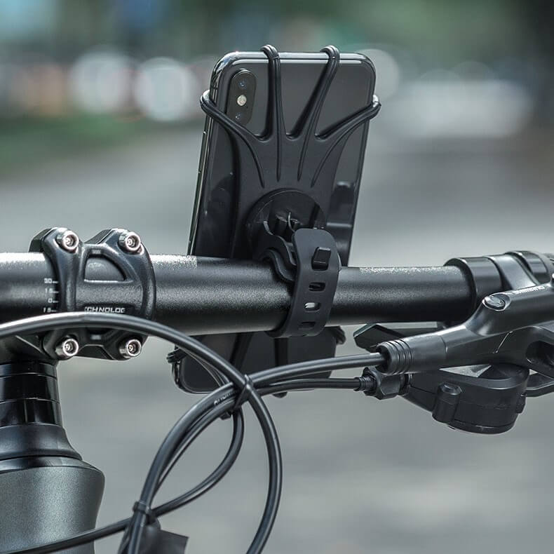 DAKLOP – Support Téléphone Vélo 360° Anti-vibrations, Universel Et Antidérapant, En Silicone