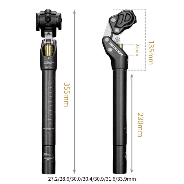 Tige de selle suspendue