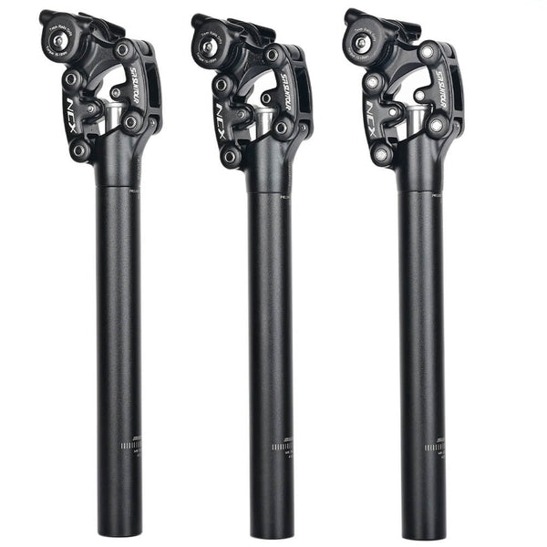 Tige de selle antichoc pour vélo - Tige de selle à ressort en métal pour VTT - Absorption des chocs - 33,9 x 400 mm